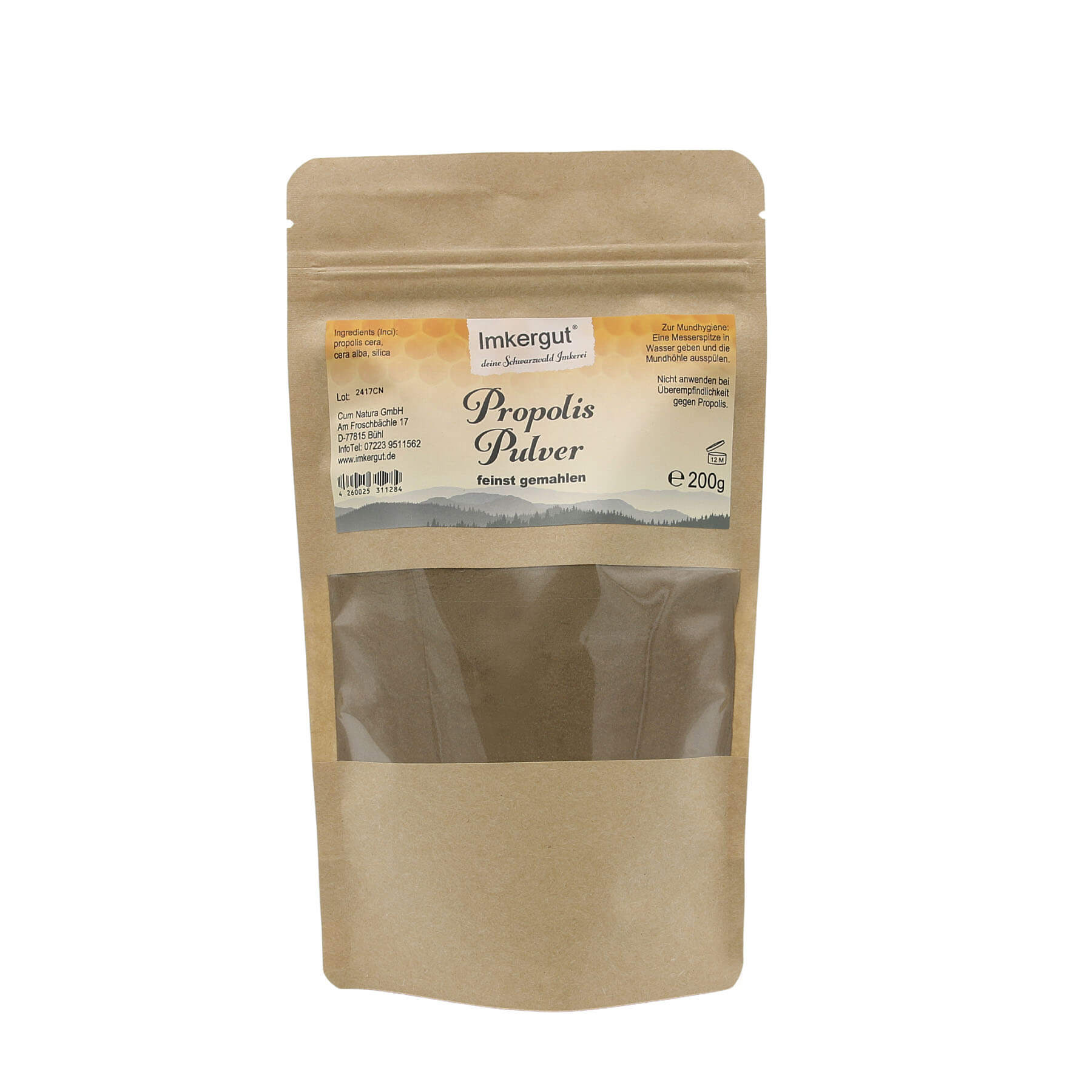 Propolis Pulver Vorderseite